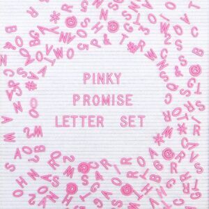 NEW PINK Plastic Letters Numbers & Symbols Set for Felt Letter Board (2 Sizes)